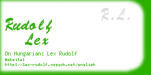 rudolf lex business card